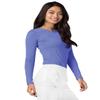 Adar Uniforms Underscrubs for Women - Long Sleeve Comfort Tee - 2900 - Heather Royal Blue - XXS view 3