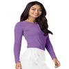 Adar Underscrubs for Women - Long Sleeve Underscrub Comfort Tee - 2900 - Heather Purple - XXS view 4