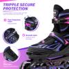 2PM SPORTS Vinal Inline Skates for Women with Light Up Wheels Beginner Skates Fun Illuminating Outdoor Roller Skates for Kids and Adults Men - Vinal Extra Large view 4