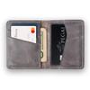 PEGAI Men's Minimalist Top Grain Leather Bi-Fold Wallet, Antique Brown, RFID Protected view 2