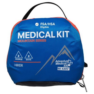 Adventure Medical Kits Mountain Series Medical Kit - Hiker - Emergency Medical First Aid Kit - For 2 People for 2 Days - Comes with a Trauma Pad, Medicine, Guide Book & More