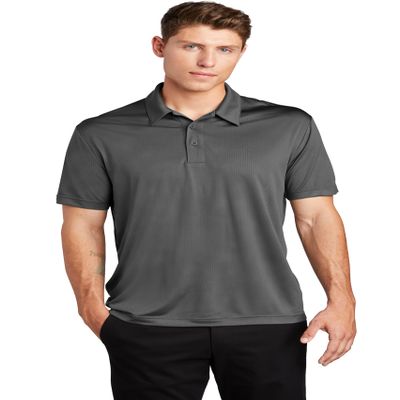 SPORT-TEK Unisex Embossed PosiCharge Tough Polo Dark Smoke Grey