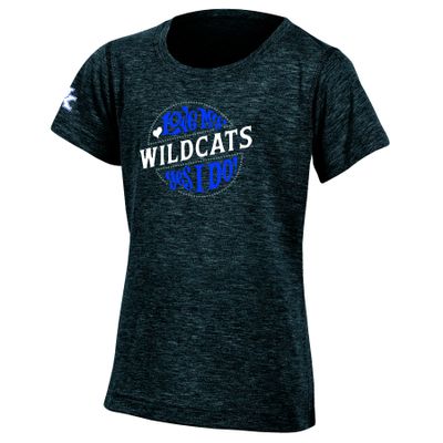 Champion (CHAFK) NCAA Kentucky Wildcats Youth Girls Fashion Fit Short Sleeve, X-Large, Black Heather
