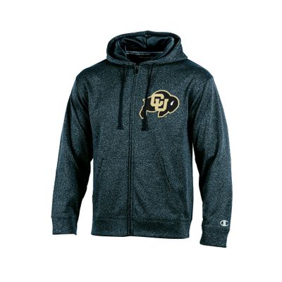 NCAA Colorado Buffaloes Adult Men Full Zip Hood with Contra, Small, Anthracite