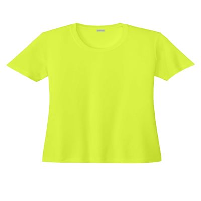 SPORT-TEK Women's PosiCharge Competitor Tee | Athletic Fit Workout T-Shirt, Spring & Summer Gym Fashion Neon Yellow