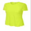 SPORT-TEK Women's PosiCharge Competitor Tee | Athletic Fit Workout T-Shirt, Spring & Summer Gym Fashion Neon Yellow view 3