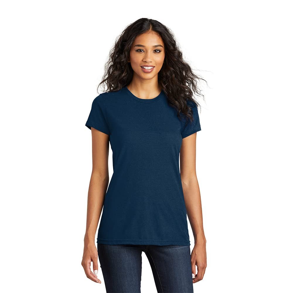 District Women's Fitted The Concert Tee DT5001 L New Navy