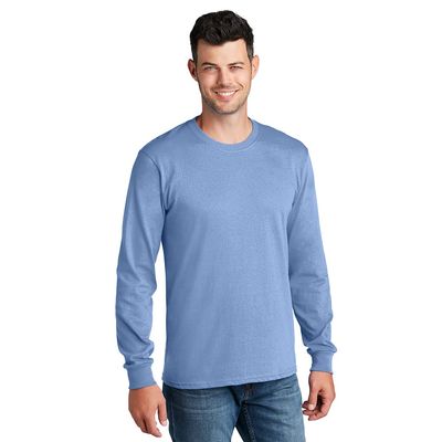 Port & Company - Long Sleeve Core Cotton Tee 3XL Light Blue