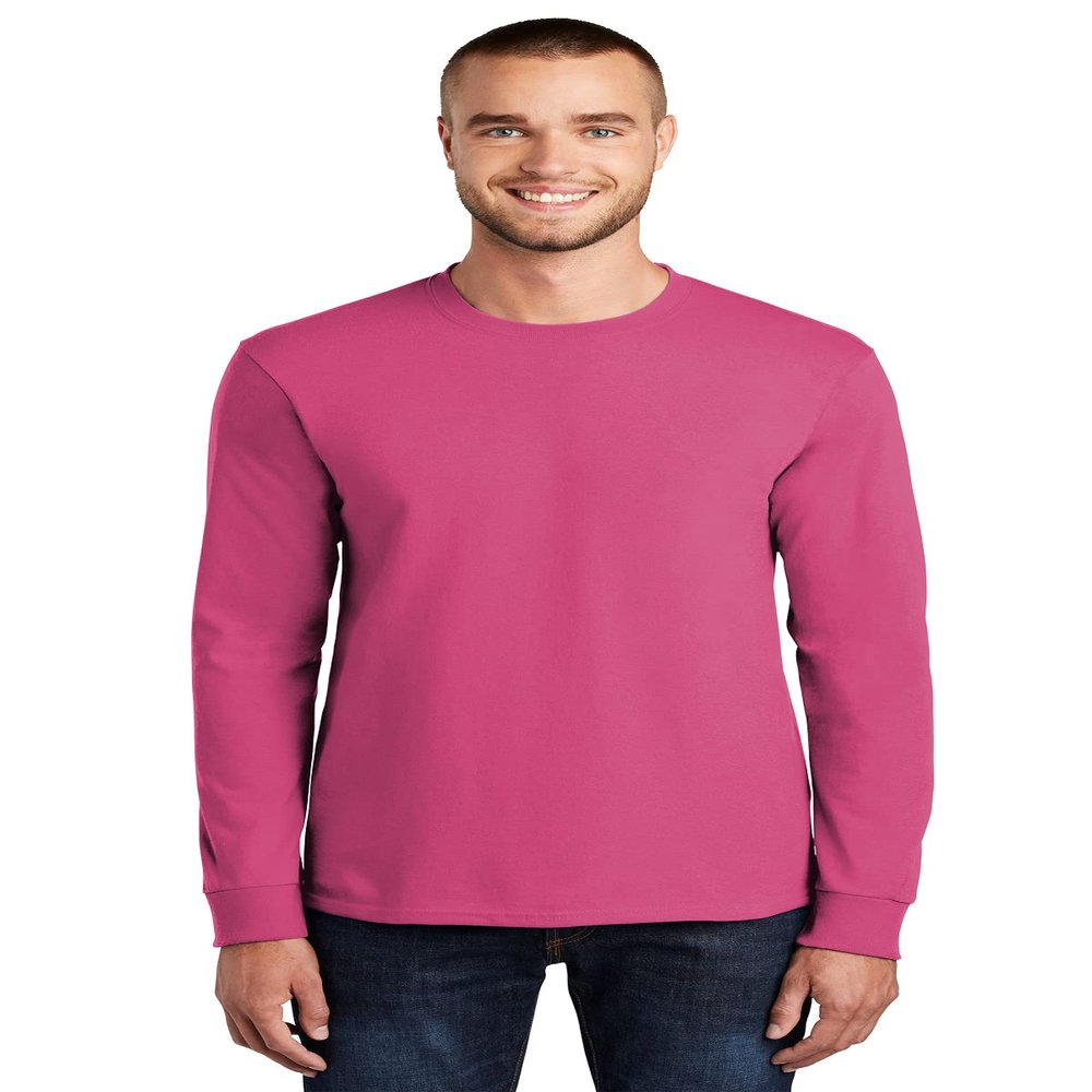 Port & Company - Long Sleeve Essential Tee 2XL Sangria
