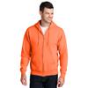 Port & Company - Core Fleece Full-Zip Hooded Sweatshirt 3XL Neon Orange view 1