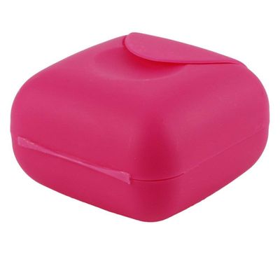 Inovat 2 Pcs Small Size Plastic Soap Case Holder Container Box Home Outdoor Hiking Camping Travel,2.75 * 2.75 * 1.65 inch Rose
