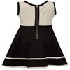 Bonnie Jean Girls' Big Girls' Scuba Fit and Flare Contrast Dress (4, Black/White) view 2