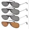 Edge I-Wear Men's Modern Aviators w/Solid Color Lens 1204-FLSD-3(S+BLK) view 3