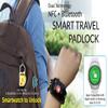 eGeeTouch Smart Luggage Lock with Patented Dual Access Tech, NFC + Bluetooth, Vicinity Tracking (Black 2 Pack) view 4