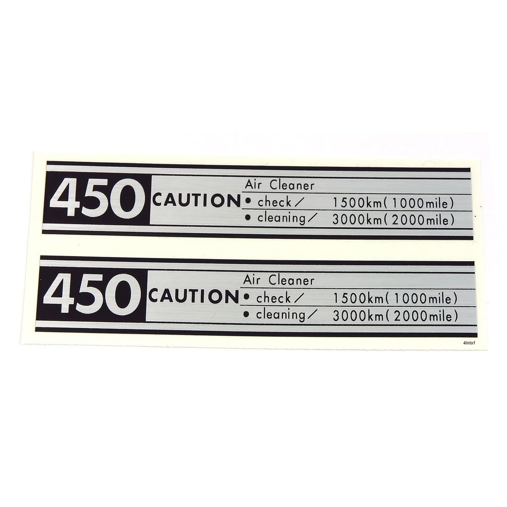 Side Cover Decal Set - Compatible with Honda CB450K0 Black Bomber - 1965-1968