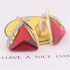 Grace Jun Fashion Bridal Rhinestone Crystal Triangle Shape Clip on Earrings Non Piercing for Women Ear Clip (Red) view 3