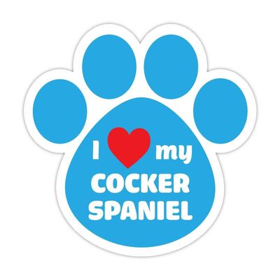(5 Stickers Combo Deal) I Love My Cocker Spaniel Bumper Sticker Vinyl Decal 5"X 5"