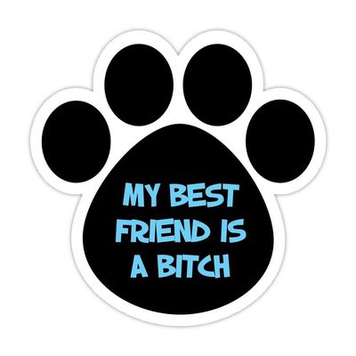 (5 Stickers Combo Deal) My Best Friend is A Bitch Bumper Sticker Vinyl Decal 5"X 5"