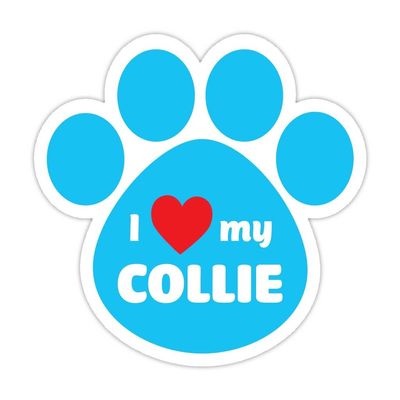 (5 Stickers Combo Deal) I Love My Collie Bumper Sticker Vinyl Decal 5"X 5"