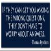 (3 Stickers Combo Deal) If They Can Get You Asking The Wrong Questions Thomas Pynchon Gravitys Rainbow Quote Bumper Sticker Decal 3x8 view 1