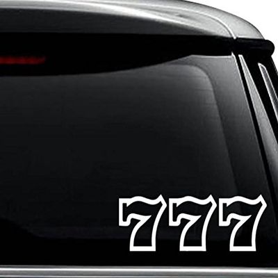 777 Cash Bandits Slot Machine Decal Sticker For Use On Laptop, Helmet, Car, Truck, Motorcycle, Windows, Bumper, Wall, and Decor Size- [20 inch] / [50 cm] Wide / Color- Gloss Black