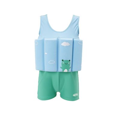 Baby Kids Boys Girls One-Piece Swimsuit with UPF 50+ Sun Protection, Long Sleeve Rash Guard for Toddler, Beach Pool Swimming, Summer Vacation Outfit Green 6-7years
