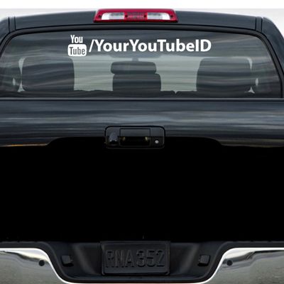 Custom YouTube Personalized Car-Wall-Vinyl Decals Stickers, 48 Inches