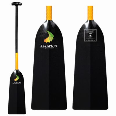 Z&J SPORT Dragon Boat Paddle Full Carbon IDBF Approved Dihedral Blade Oval Shaft (48inch)