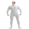 DreamHigh Men's Women's Polyester Spandex Full Body Costume Zentai Suit-Open Face (White, L) view 1