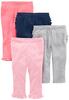 Simple Joys by Carter's Baby 4-pack Pant, Pink/Grey/Navy Ruffle, Preemie view 1