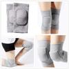 LZEEM Soft Kneepads Cotton Volleyball Tennis 1 Pair-Women Pole Dance Yoga Knee Protector Guards for Athletic Use Adult Cycling Gym Workout Exercise Skating Knee Brace Support With Sponge (Gray, L) view 4