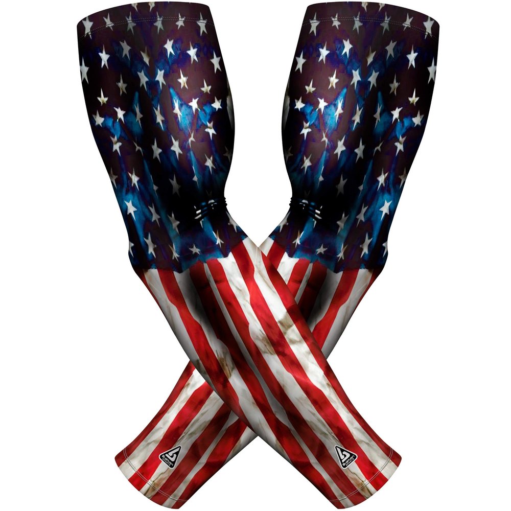 B-Driven Sports Premium Pro-Fit Compression Arm Sleeves for Men Women & Youth 44 Graphic Designs Improve Circulation Reduce Muscle Fatigue Enhance Performance for Baseball Football & More (1 Pair)