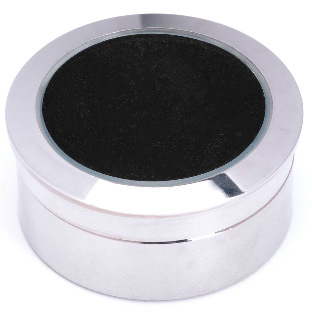 Giftop Mini Diameter 1.3 inch Loose Diamond or Gemstone Display Box Case Holder Show Container Metal (Silver- 1.3x0.5)