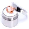 Giftop Mini Diameter 1.3 inch Loose Diamond or Gemstone Display Box Case Holder Show Container Metal (Silver- 1.3x0.5) view 2