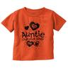 Auntie Loves Me Adorable Cute Niece Youth T Shirt Tee Girls Orange view 1