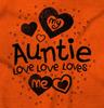 Auntie Loves Me Adorable Cute Niece Youth T Shirt Tee Girls Orange view 2