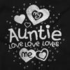 Auntie Loves Me Adorable Cute Niece Youth T Shirt Tee Girls Black view 2
