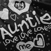 Auntie Loves Me Adorable Cute Niece Youth T Shirt Tee Girls Black view 4