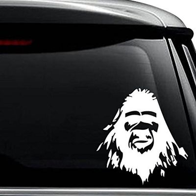 Bigfoot Monster Yeti Sasquatch Decal Sticker For Use On Laptop, Helmet, Car, Truck, Motorcycle, Windows, Bumper, Wall, and Decor Size- [12 inch] / [30 cm] Wide / Color- Gloss White