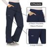 Cherokee Women Scrub Pant with Straight Leg Pull-on Pant Medical Bottom with 4 Pocket & 2-Way Stretch Fabric - WW110, XL, Navy view 4
