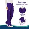 Cherokee Scrubs for Women Mid Rise Moderate Flare Drawstring Pant with 5 Pockets, Ultra Soft & Breathable Fabric - WW120 - WW120, XL, Grape view 3