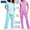 Scrubs for Women Workwear Core Stretch V-Neck Top, Soft Brushed Twill Plus Size WW630, XS, Blue view 3