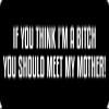 1080 Graphics 3 - If You Think I'm A Bitch Hard Hat/Biker Helmet Sticker BS 1292 view 1
