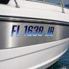 Boat Letters and Numbers Registration Set Navy Blue Domed Numbers and Lettering for Marine Vessels view 3