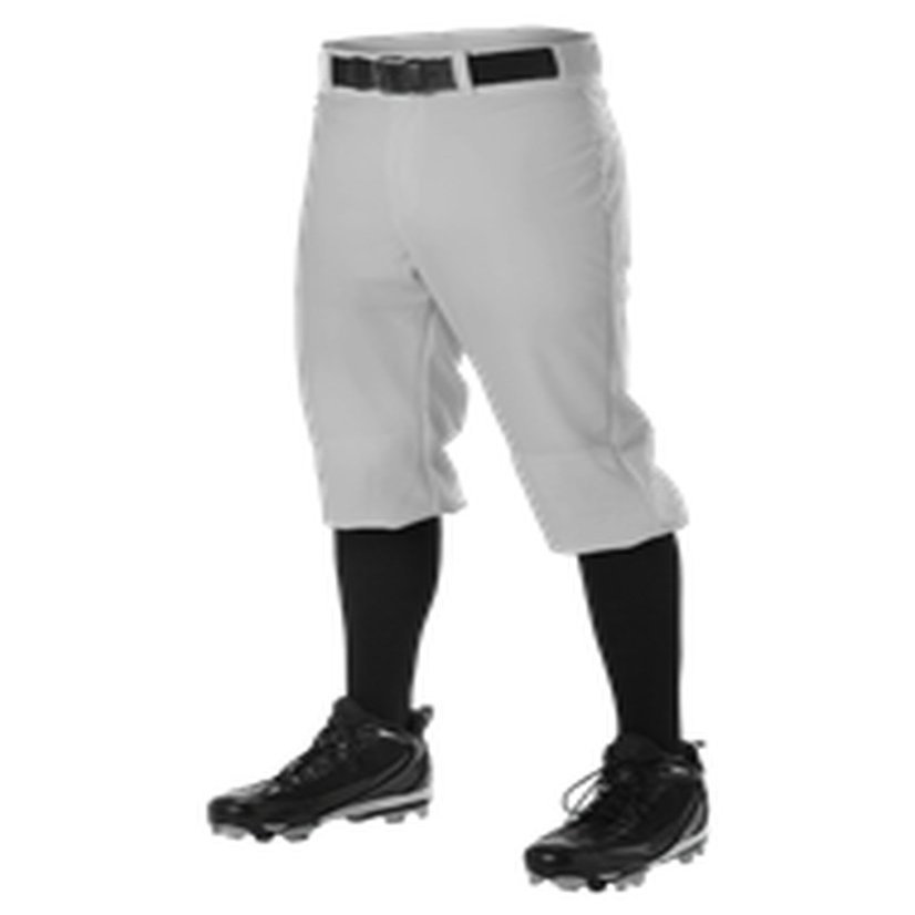 Alleson Adult Baseball Knicker Pant Grey L 605PKN 605PKN-GR-L
