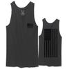 0021. Vintage American Flag United States of America Military us USA Patriotic Style Men's Tank Top (Charcoal, X-Large) view 1