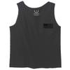 0021. Vintage American Flag United States of America Military us USA Patriotic Style Men's Tank Top (Charcoal, X-Large) view 2