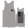 0021. Vintage American Flag United States of America Military us USA Patriotic Style Men's Tank Top (Light Gray X-Large) view 1