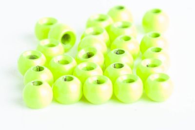Blue Wing Olive Brass Beads for Fly Tying - 25 Pack (Chartreuse, 4.6 mm (3/16"))