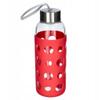 IBILI Glass Bottle Lake 400 Ml Red, Borosilicate & Silicone, 30 x 30 x 30 cm view 1